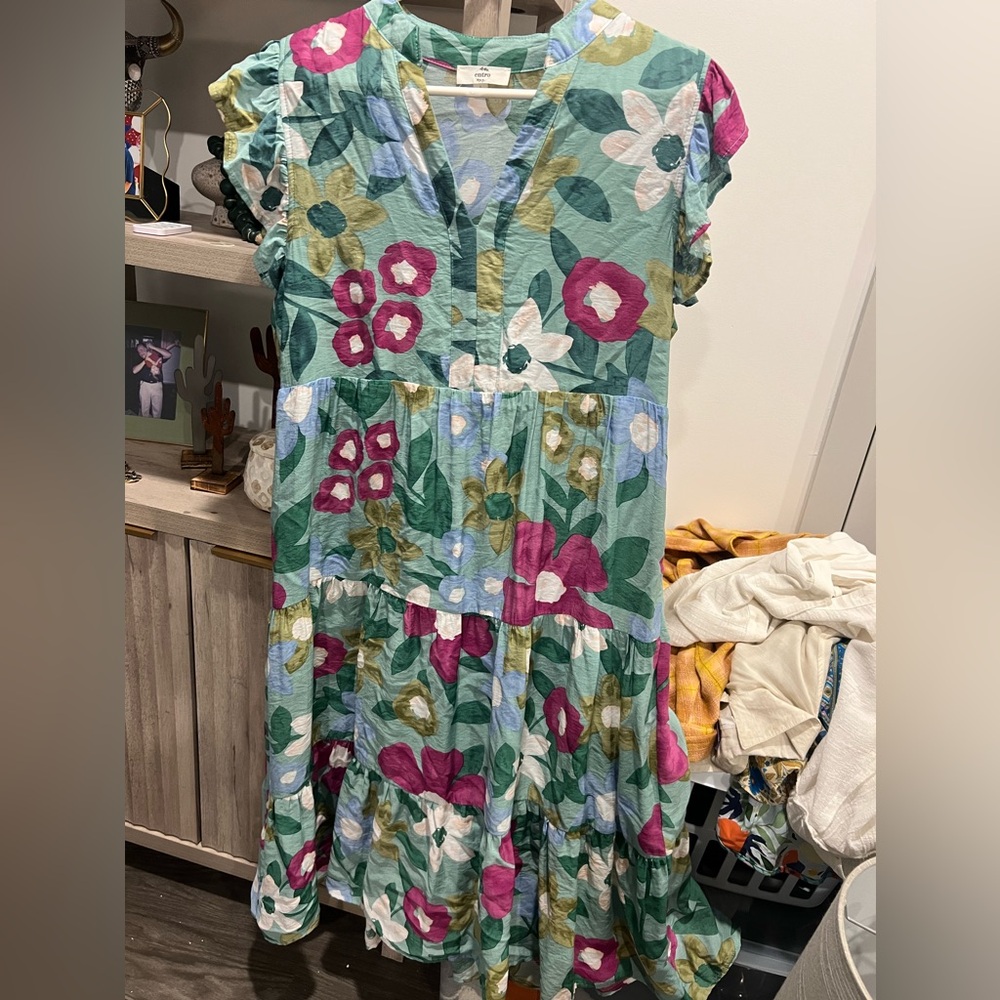 ☂️Floral midi dress